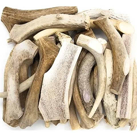 Big Dog Antler Chews - One Pound Pack of Sun-Aged Deer and Elk Antler Dog Bone Chews - Natural Healthy Long-Lasting Treat Cover