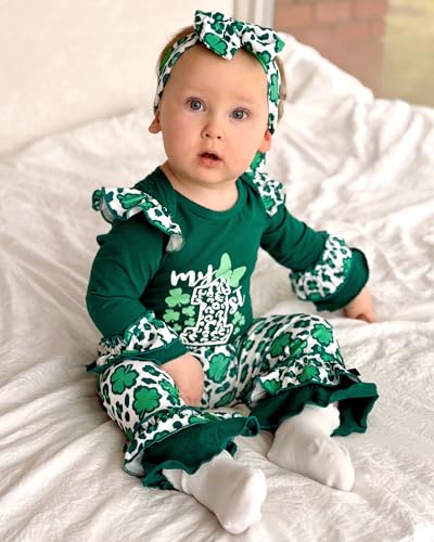 HINTINA Newborn Baby Girl St. Patrick's Day Bell Bottom Outfits