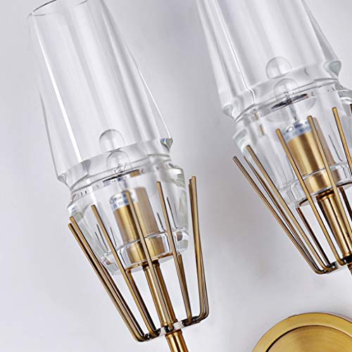 SFFZY Cuivre Loft Nordic Wall Lamp Industrial Retro Art Verre Simple Personality Allele Chambre à Coucher Tête Lampe Murale Antique - Image 7