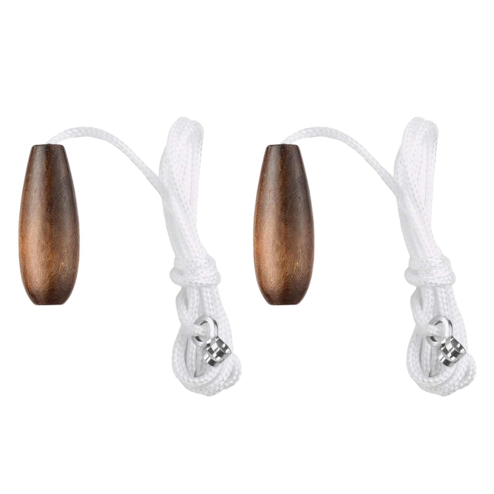 Neyeau 2PCS Vintage Bathroom Light Pull Cord Handle with 150CM Nylon Pull String,Light Pull Handle,Pull Cord Light Switch for Bathroom Classic Toilet Light Fan Switch(Nut Brown)