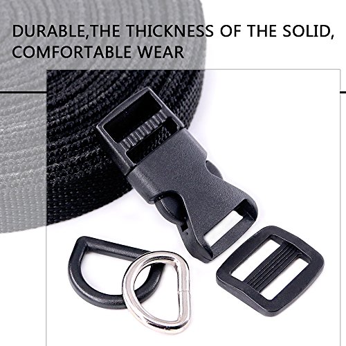 Swpeet 41Pcs 3/5 Inch Diy Making Bag Kit, Including Flat Side Release Buckles And Tri-Glide Slides And D Rings With 1 Roll 5 Yards Nylon Webbing Straps For Diy Making Luggage Strap, Pet Collar #TOP4