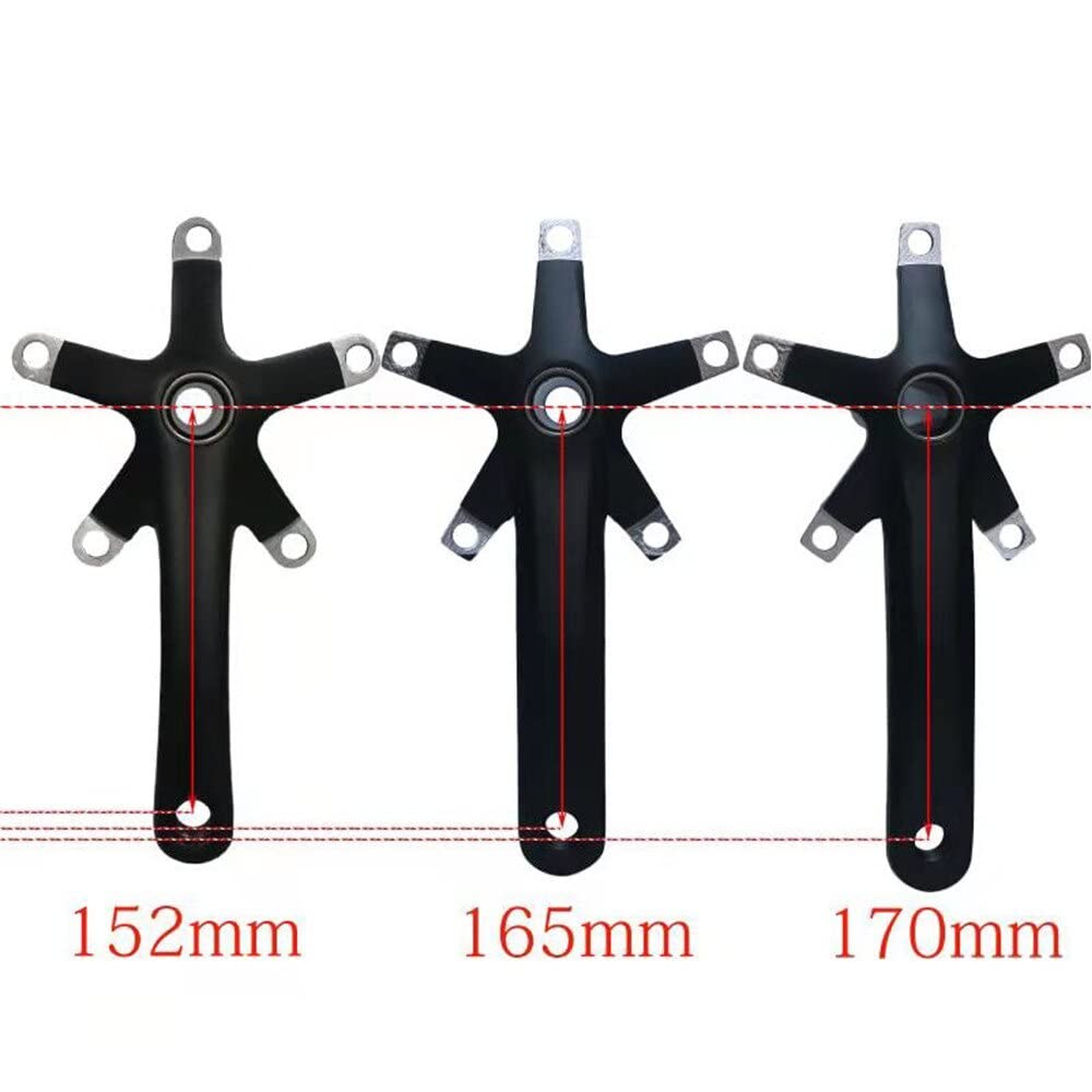 Guarnitura Mtb Crankset della bici da strada BCD 130mm. Crankset della bicicletta MTB 152mm 165mm 170mm Bracci a manovella for biciclette in lega di alluminio parti in lega di biciclette 42t Guarnitur