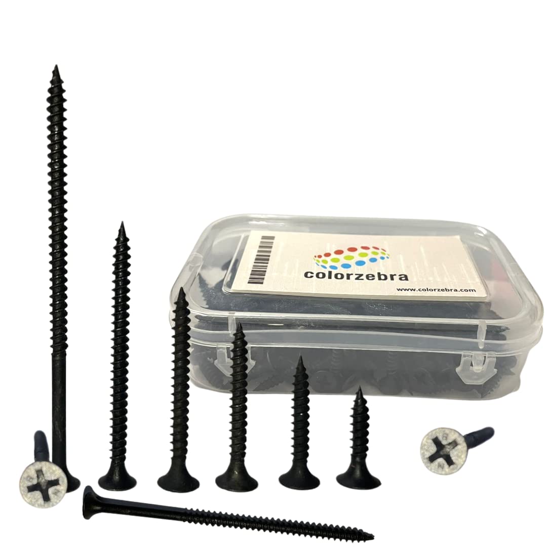 Color Zebra Drywall Screws Assorted Sizes 0.75inch (19mm) / 1inch (25mm) / 1.25inch (32mm) / 1.5inch (38mm) / 2inch (50mm) / 3inch (75mm) | Pack - 450 pcs | (B09NNN6Y58) Amazon Price History, Amazon Price Tracker