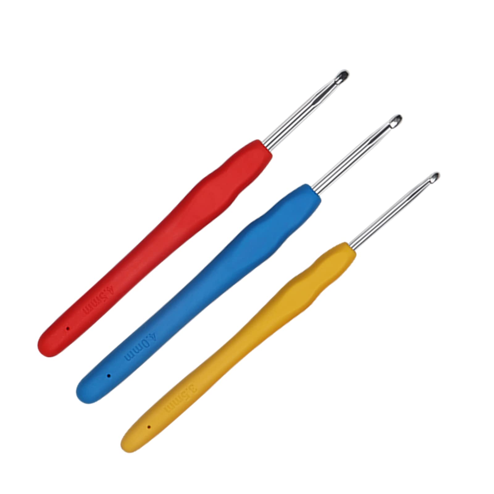 Molain Lot De 4 Crochets Millimètre 1, 1,25, 1,5, 1,75 - Petite Taille - Poignée Ergonomique - Crochets En Dentelle Pour Tricot écharpe, Gants, Sacs, Chapeaux, Chaussettes