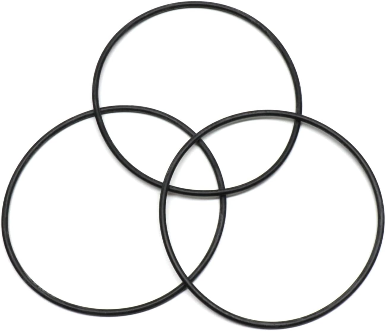 Black Rubber Replacement O-Rings for Water Filters, 3-Pack