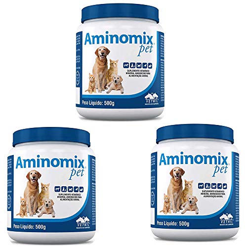 Combo 3un Suplemento Aminomix Pet 500g Cada