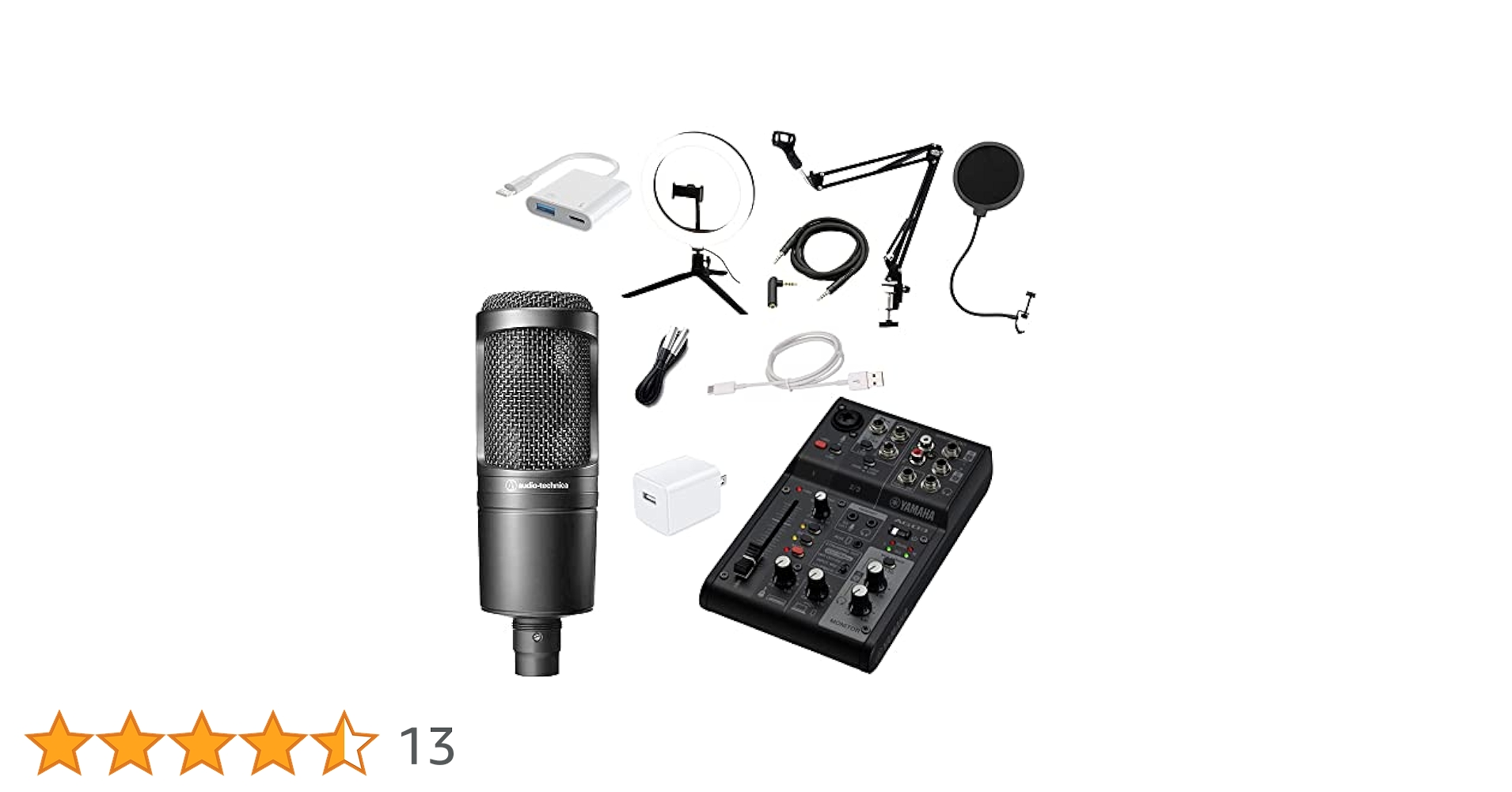 YAMAHA AG03MK2 AT2020コンデンサーマイクセット iPhone YAMAHA AG03MK2 AT2020 iPhone配信セット アームスタンド ポップ