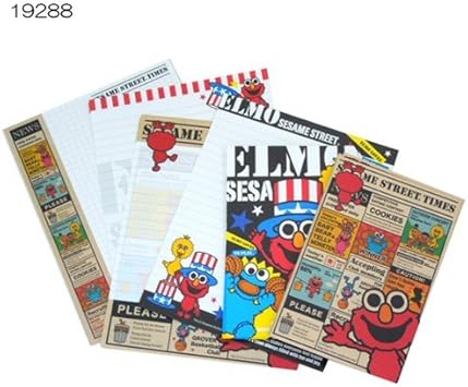 Amazon セサミストリート エルモ フレンズ レターセット 便箋 封筒 キャラクターグッズ 19288 アメリカ レターセット 文房具 オフィス用品