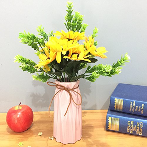 Anding Pink Ceramic Vase - Elegant Origami Art Design- Ideal Gift For Friends And Family, Wedding, Desktop Center Vase, A Perfect Home Decor Vase (Ly097) #TOP1