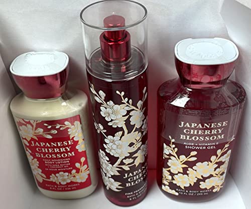 Bath-Body-Works-Japanese-Cherry-Blossom-Set-Shower-Gel-10-oz-Fragrance-Mist-8-oz-Body-Lotion-8-oz