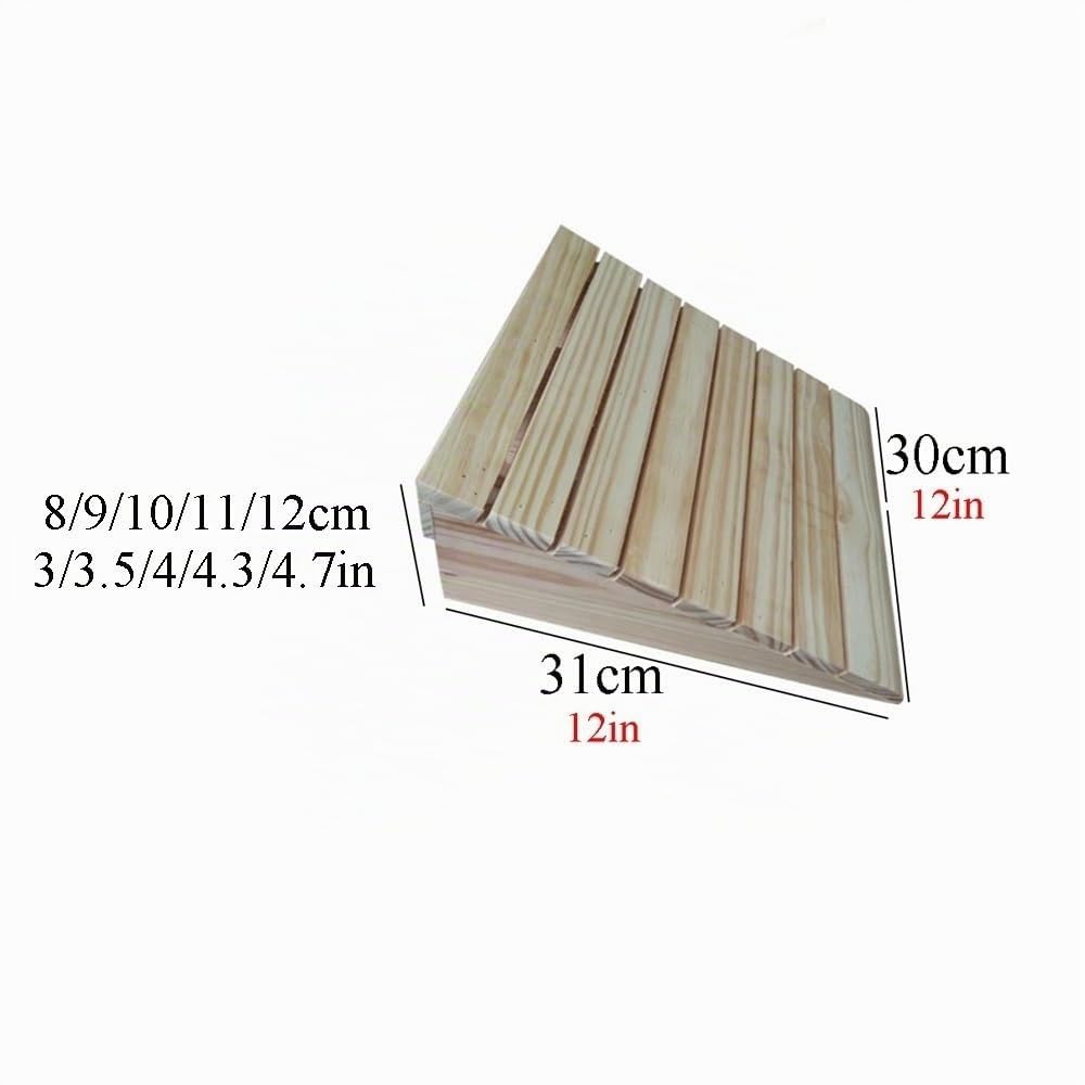Rampa per Sedie A Rotelle in Legno, Portatile per Disabili, di Marciapiede Carrabile, Altezza 7cm-15cm, A Gradini per Scooter E Bicicletta (31 * 30 * 10cm)