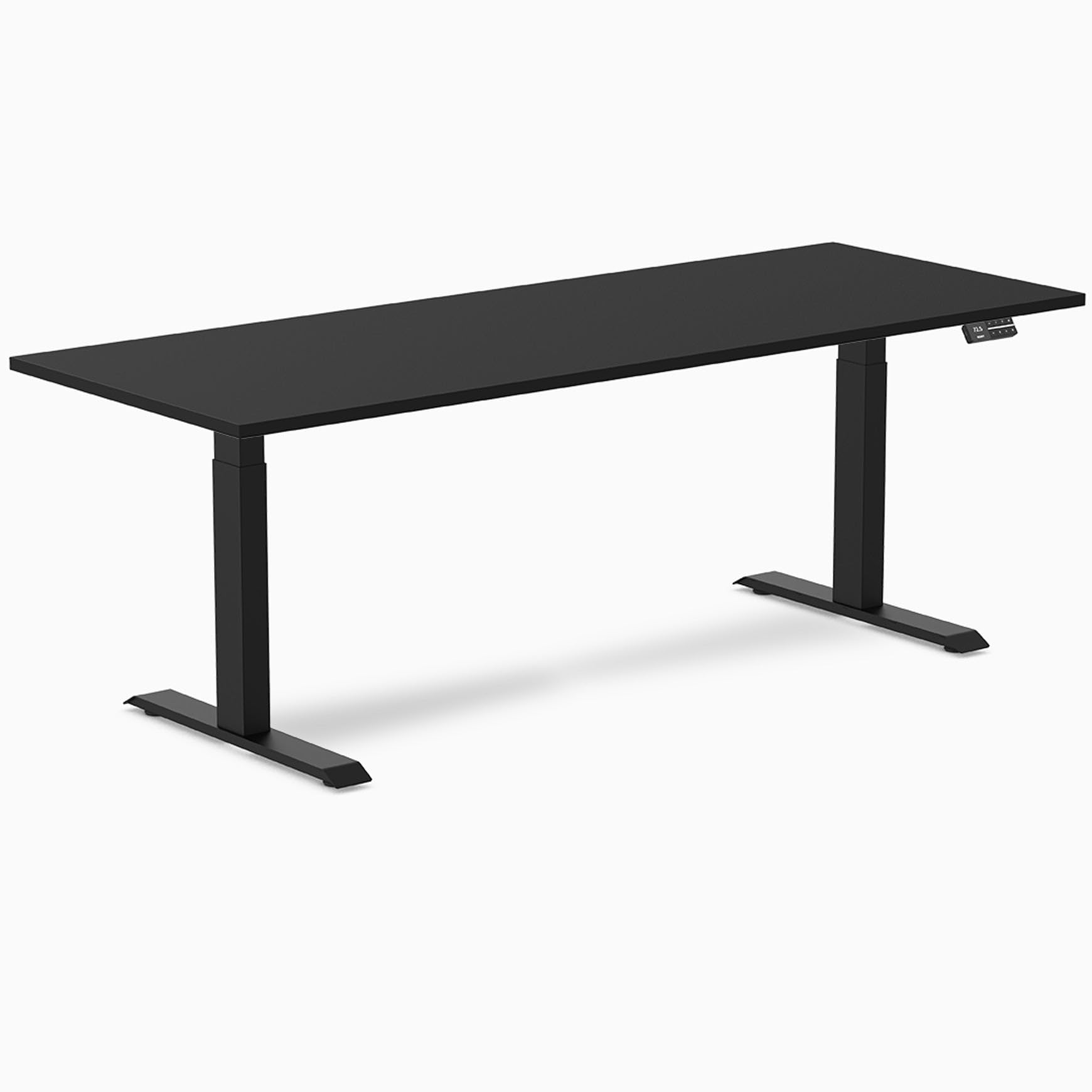 Desky Dual Laminate Sit Stand Desk Black 78.7" Matte Black