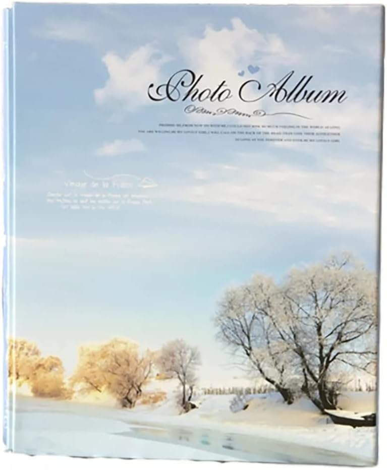 JSEIAJB 7-Inch 200 Pieces Insert Photo Album 5X7 Creative Scrapbook Album Album 5R Wedding Photo Albums Stamp Collect Book(D)