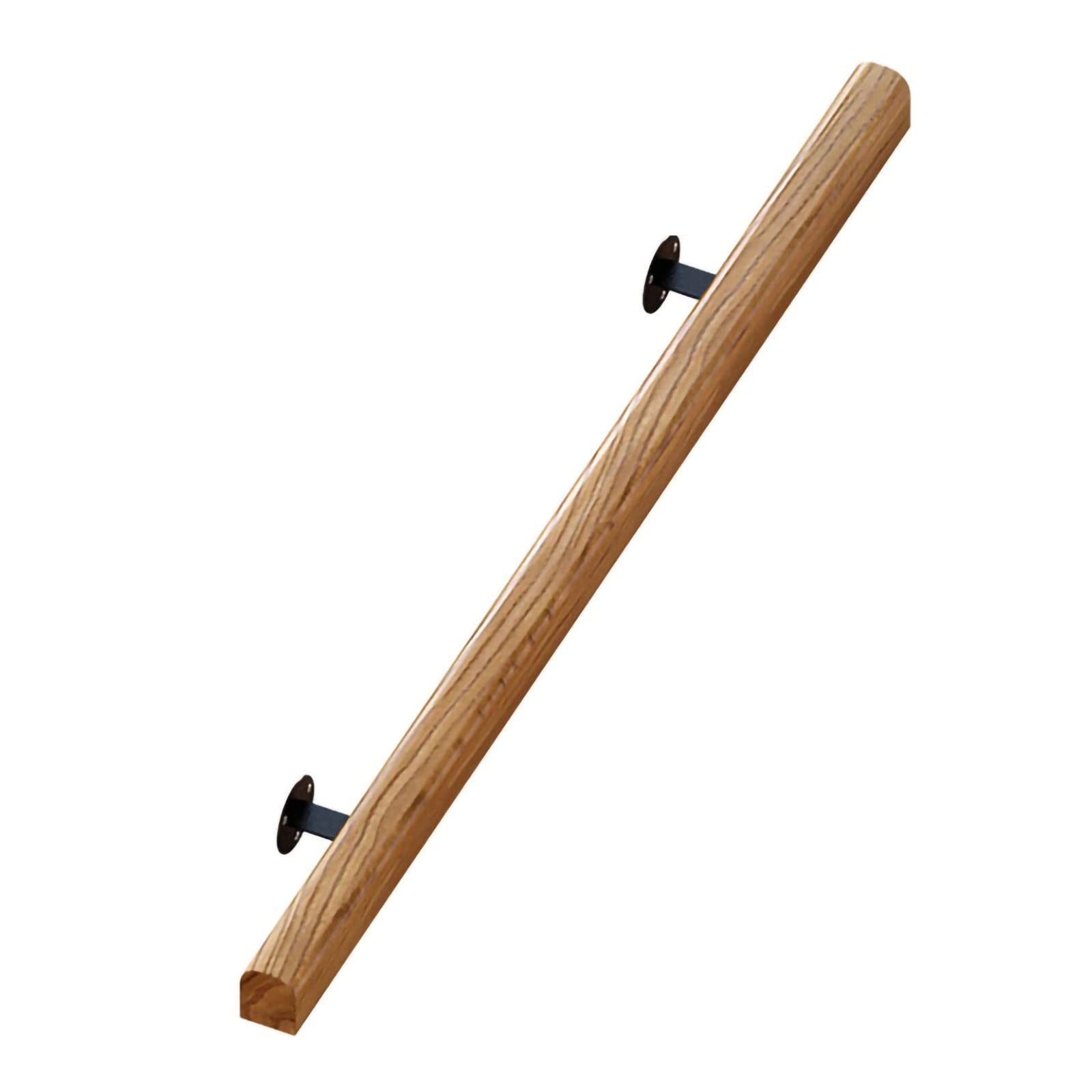 Rampe d'escalier en bois de 50 à 600 cm avec kit de support premium
