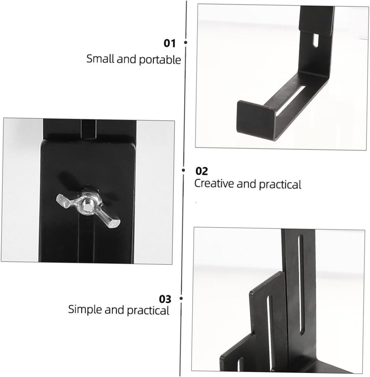 4pcs Flower Pot Holder Bracket Outdoor Planter Box Accessory for Railing and Fence Lightweight Design for Easy Installation