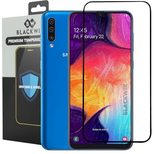 Image of Blackwik Tempered Glass Screen Protector for Samsung Galaxy M31 / M30S / M30 / A30 / A30S / A50 / A50S / A20 with Edge-To-Edge Protector Coverage | Easy Installation Kit (Black)