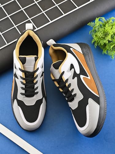 Image of Centrino Men's Sneakers | Cushioned Insole Comfortable Shoes | Trendy & Stylish Modern Sneakers | Durable Lightweight Sole Casual Walking Footwear (8182)