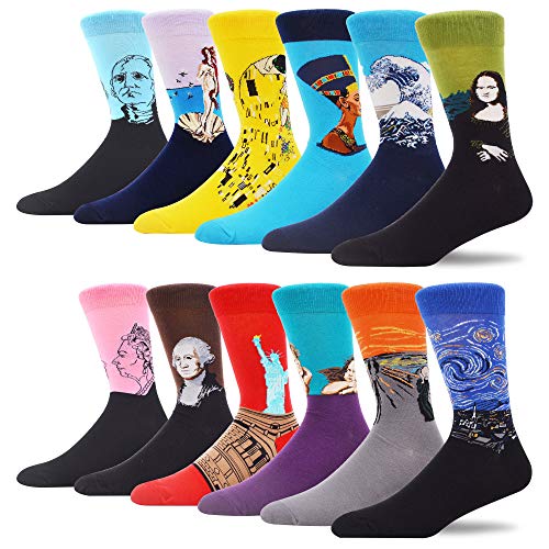 MAKABO Novelty Socks For Men Fun Colorful Fashion Casual Soft Crew Socks Gift For Man