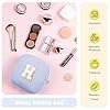Personalisierte Kosmetiktasche Kleine Make up Tasche Cord Schminktasche Damen Tragbare Reise-Kulturbeutel für Toilettenartikel Organizer Personalisierte Initialen Geburtstag für Mädchen Blau M #4