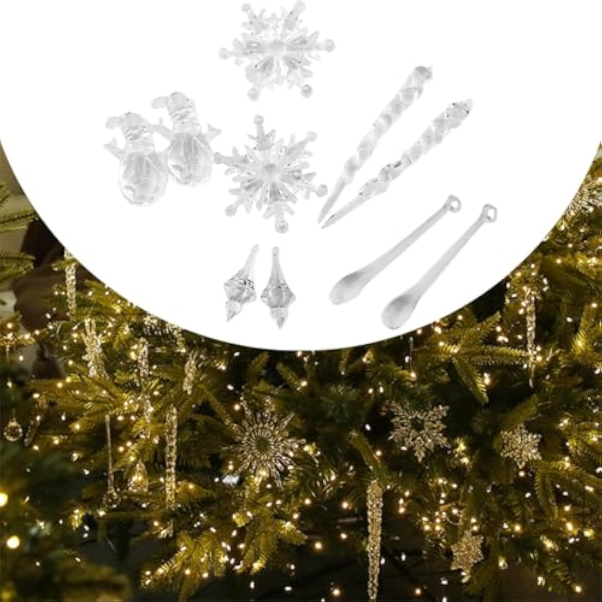 10 Pieces Christmas Tree Pendants Decoration Set