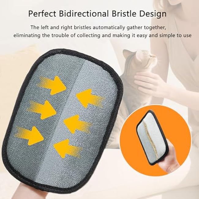 Pet Hair Removal Glove for Cats & Dogs, 2025 New Upgrade Efficient Grooming Gloves for Pet Hair, Cat Grooming Gloves for Hair Removal, Reusable Pet Hair Remover Glove (1Pcs)-oG2pRlWW