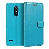 Custodia Portafoglio in Pelle PU Compatibile con LG K11, Cover con Chiusura Magnetica, Tasche per Carte e Funzione Stand