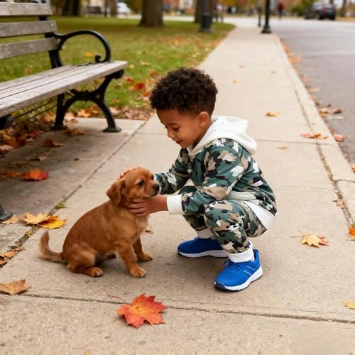 Image of 2-6T Toddler Baby Boy Clothes Color Blocking Hoodies + Pants Fall Winter Outfits