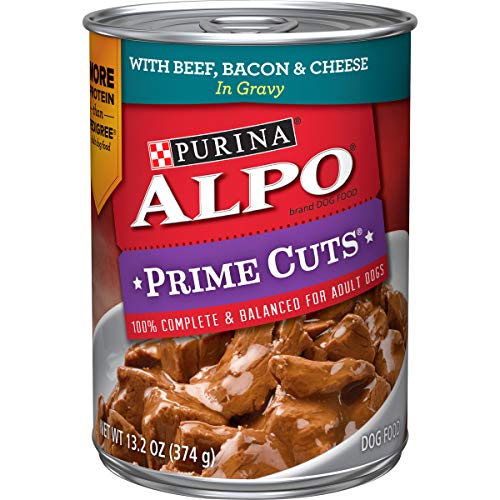 Purina ALPO Gravy Adult Wet Dog Food, Prime Cuts With Beef, Bacon