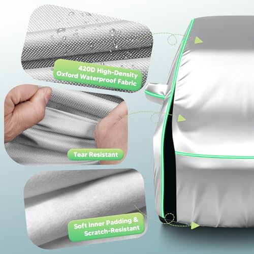 Image of Cartist Hail Protector Car Cover Waterproof All Weather, Heavy Duty Outdoor Sun UV Rain Cover for Toyota Corolla, Nissan Sentra, Honda Civic, Mazda 3, Audi A3, Kia Forte...(Fit Sedan 178-185 in)