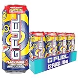 G Fuel Energy Drink, Peach Ring Candy, Sugar Free Beverage with 300mg Caffeine, Daily Energy Boost with Focus Amino, Vitamin + Antioxidants, 16 oz Cans (Sonic, 12-Pack)