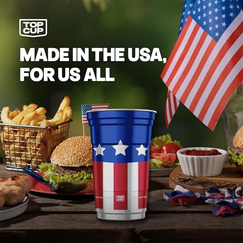 Top Cup America's 250th Birthday 20 oz Reusable Aluminum Party Cups 20 Count | Durable, Reusable & Recyclable, Made in USA - view 3