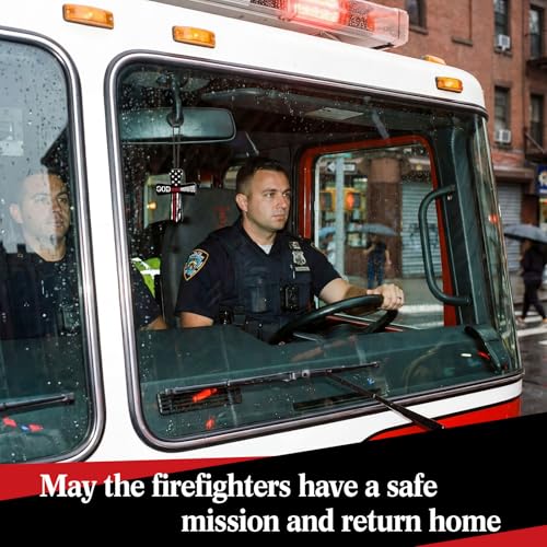 Image of Fumete 24 Pcs Christian Firefighter Gift for Man Cross Car Air Fresheners Bulk God Bless Firefighters Scripture Scented Religious Hanging Ornament Gift for Fireman First Responder Fire Department