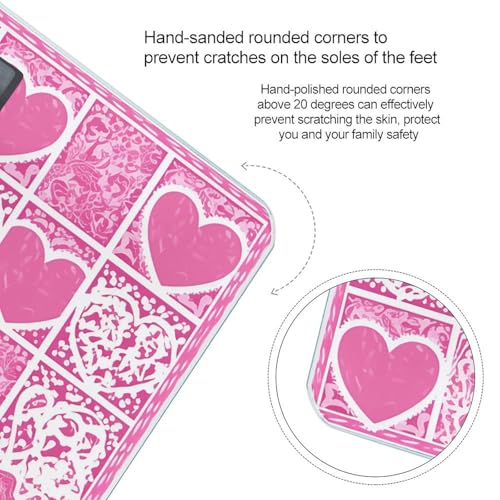 Báscula Digital de Vidrio Templado White Love Heart miniatura 4