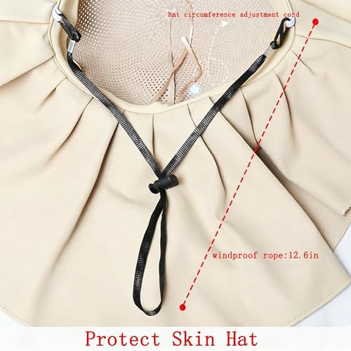 Sombrero de sol para mujer, ala ancha, plegable, beige miniatura 3