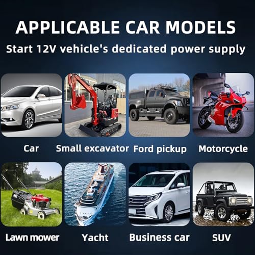 3000A Portable Car Jump Starter, 12V Battery Booster for 6.0L Gas/4.0L Diesel, 9 Safety Protections - image 9