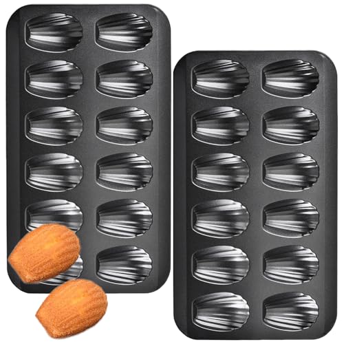 YXHZVON 2 Stücke Madeleine Backformen Karbonstahl Backform für Madeleine