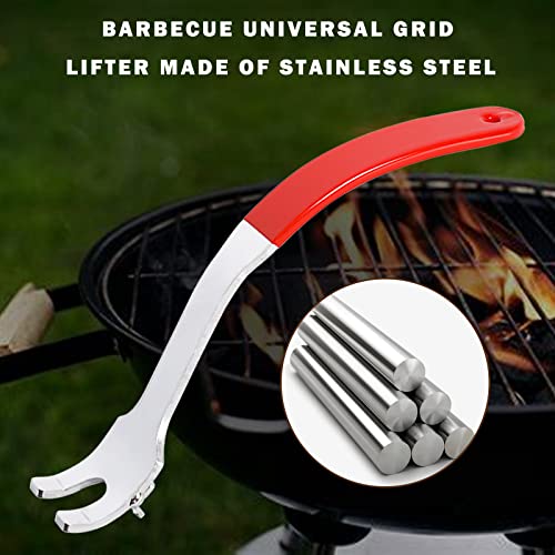Cooking Grill Grate Lifter, Stainless Steel Grill Grate Lifter Gripper For Big Green Egg, Kamado Joe, Primo Charcoal Grill And Gas Grills #TOP3