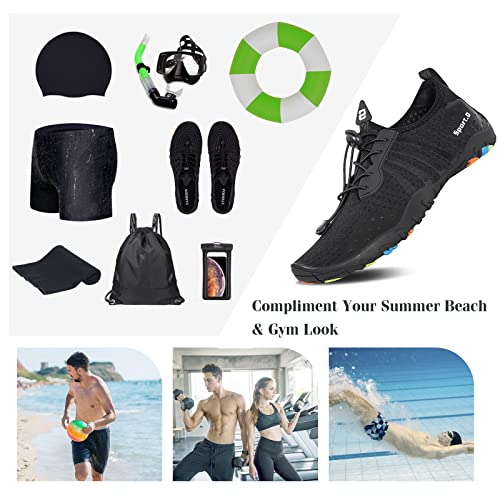 Schwimmschuhe Unisex Damen Herren Strandschuhe Aquaschuhe Badeschuhe Wasserschuhe Barfussschuhe Surfschuhe Sommer für Yoga, See, Strand, Garten - Image 4