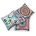 Handicraft Bazarr 16x16 Set 3 Cotone Federa Cuscino Suzani Ricamato Decorativo Ricamo Cuscino Federa Cuscino Quadrato Cotone Federa Cuscino Faccia Di Ricamo Di Lana Suzani