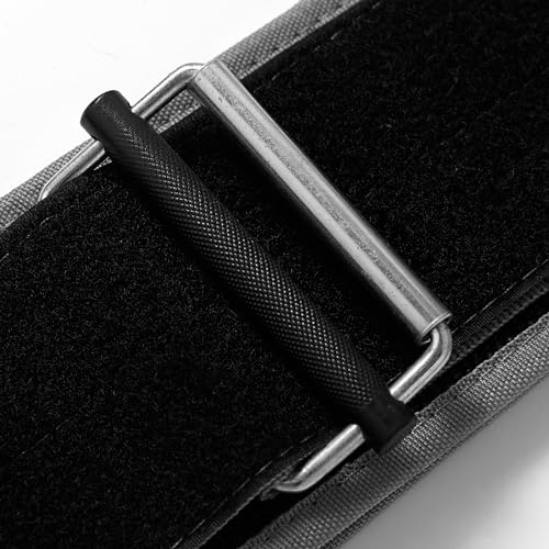 Foto von Gymreapers Schnellverschluss-Gewichthebergürtel für Bodybuilding, Kraftdreikampf, Cross-Training – 4-Zoll-Neopren mit Metallschnalle (Grau, 2X-Groß)