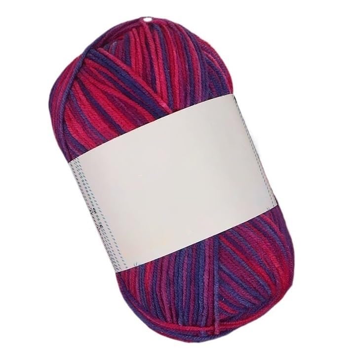 Fil de coton au lait panaché 3 brins de 2mm pour ouvrages au crochet de 50g