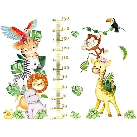 SUPERDANT Jungle Animals Height Growth Chart Cover