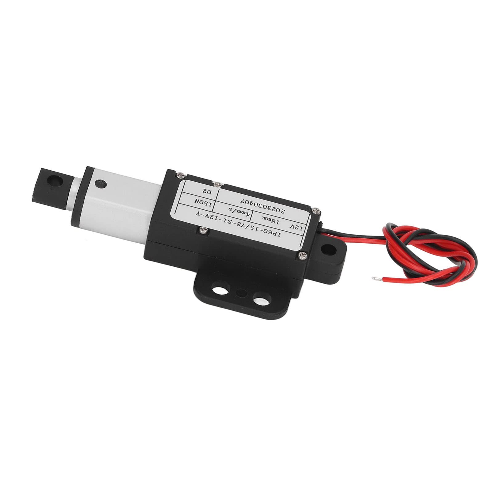 Micro actionneur linéaire électrique, 12V 15mm course 150N mini actionneur de mouvement, haute vitesse faible bruit petit actionneur linéaire pour robot bricolage canapé Recliner (Avec support)