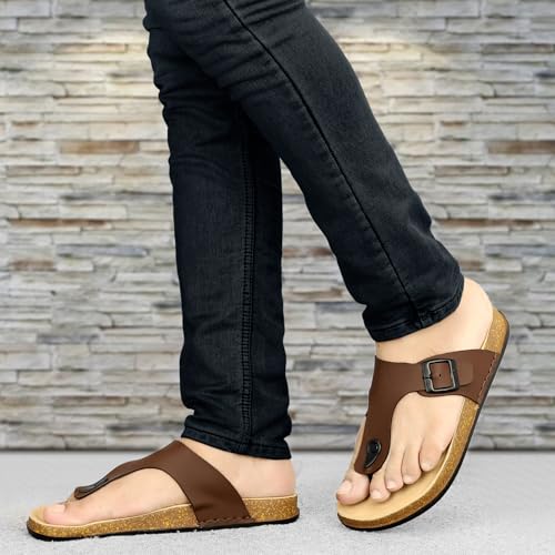 Image of Men V-Shape Thong Slippers | Casual Flip-Flops | Slippers for Men | Lightweight Rubber Sandals | Comfortable Anti-Slip Footwear