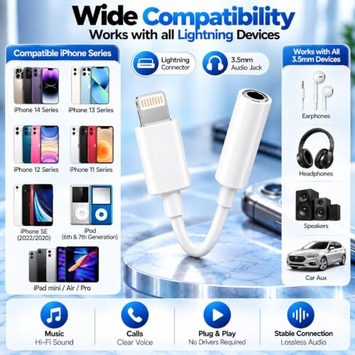 Elebase Lightning to 3.5mm Headphone Adapter - Image 5