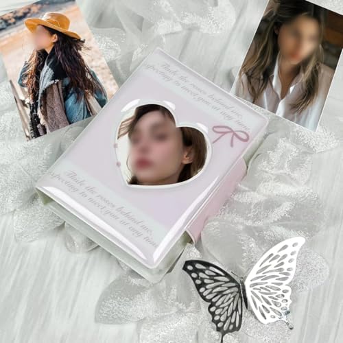 Album photo Kpop cœur creux protège vos cartes de 5,1x7,6 à 6,3x8,9 cm