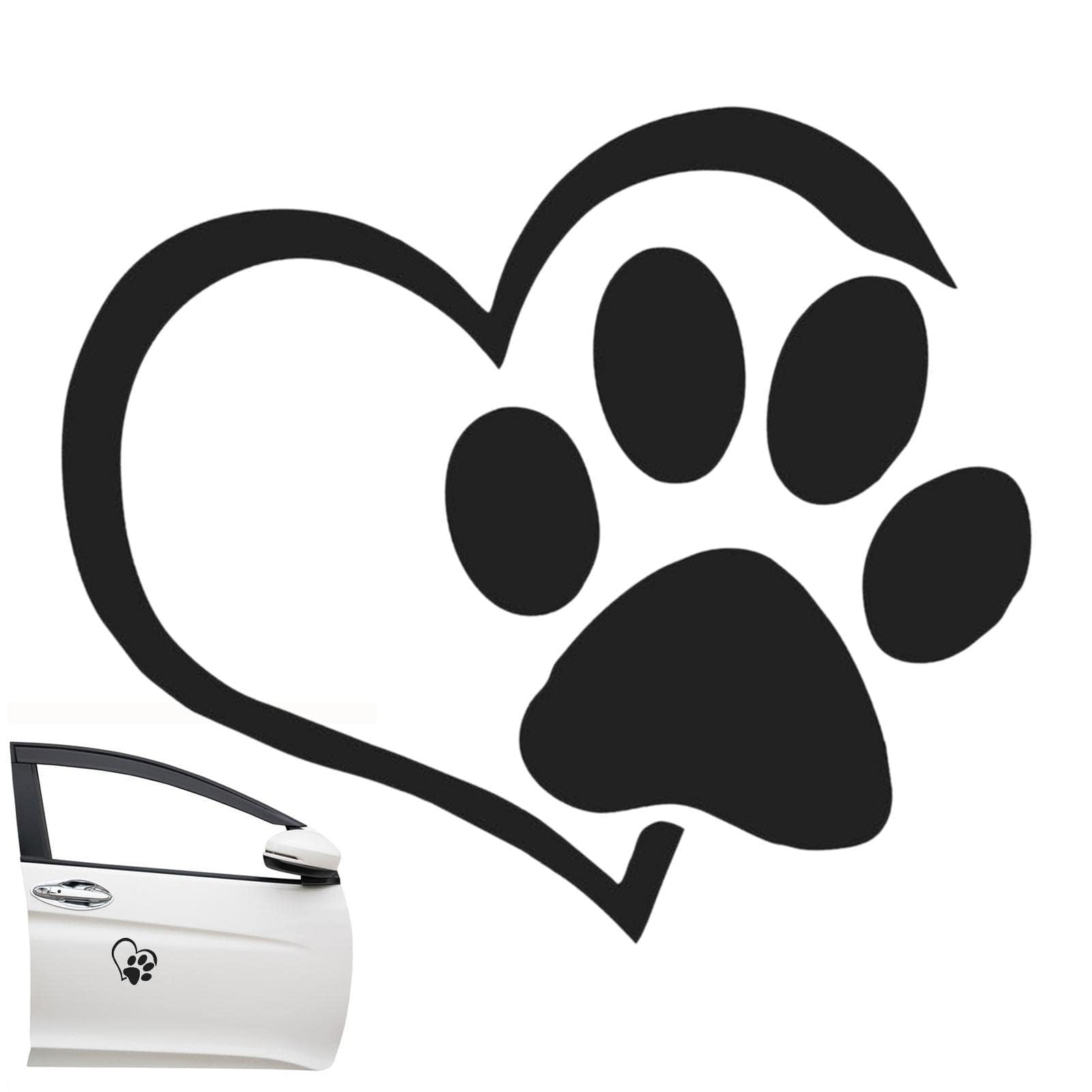 Generic Heart Decals for Cars - Waterproof Automotive Dog Paw Print Stickers,Automotive Love Stickers for Window Walls Trucks, Cute Heart Decal for Hotels, Laptops Kitchens (Black), QOK311