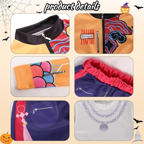 Girls Rumi Demon Costume, Kids Anime Cosplay Halloween Outfit for Fancy Party Carnival Theme Dress Up4