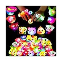 Algopix Similar Product 19 - Mikulala 36 Pack Light Up Rings Glow in