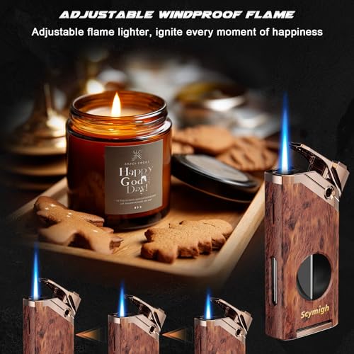 All-in-One Torch Lighter with Tool for Men Outdoor Activities
| Windproof Flame Refillable Butane Lighter for Men Candl 